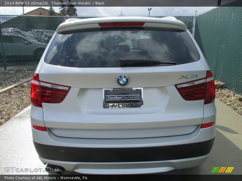 Titanium Silver Metallic / Black 2014 BMW X3 xDrive28i