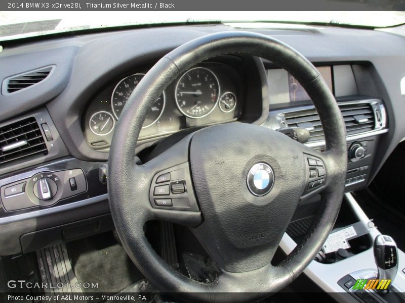 Titanium Silver Metallic / Black 2014 BMW X3 xDrive28i