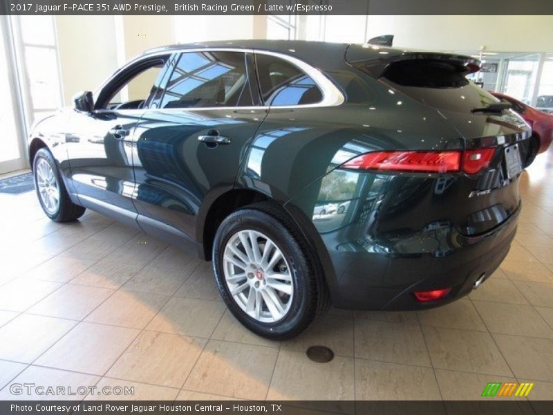 British Racing Green / Latte w/Espresso 2017 Jaguar F-PACE 35t AWD Prestige
