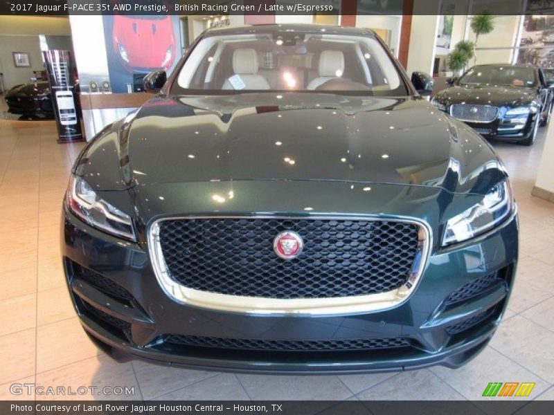 British Racing Green / Latte w/Espresso 2017 Jaguar F-PACE 35t AWD Prestige