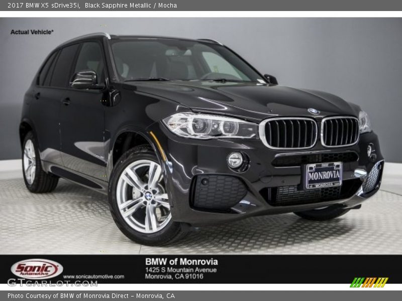 Black Sapphire Metallic / Mocha 2017 BMW X5 sDrive35i