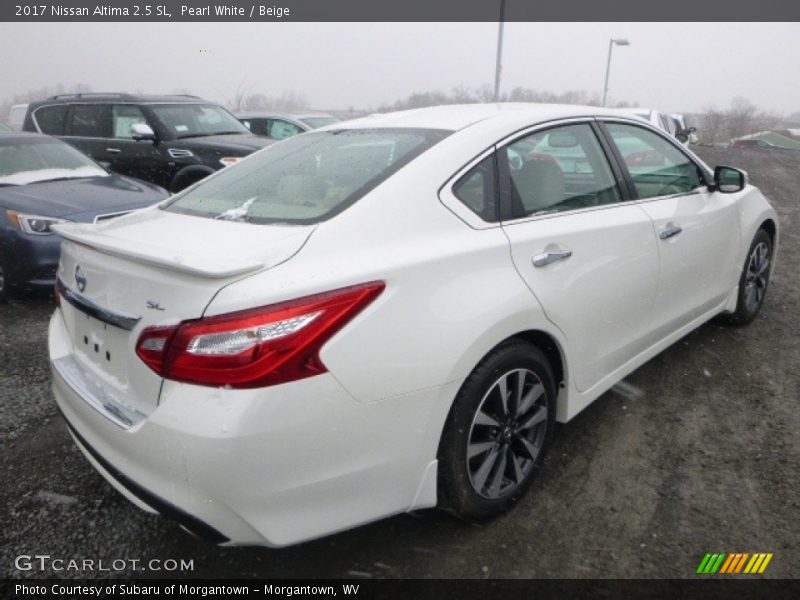 Pearl White / Beige 2017 Nissan Altima 2.5 SL