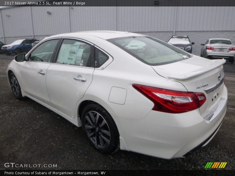 Pearl White / Beige 2017 Nissan Altima 2.5 SL
