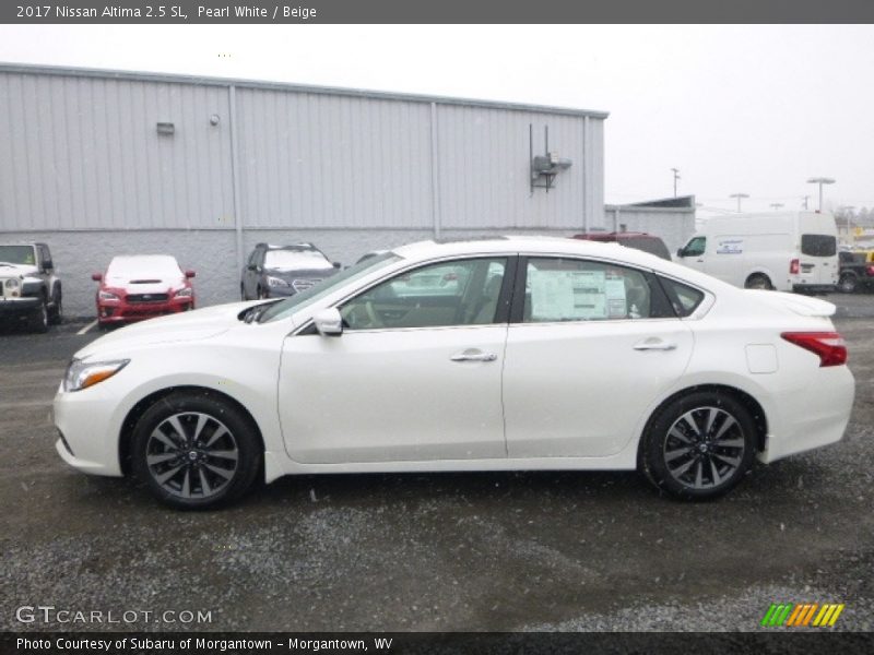 Pearl White / Beige 2017 Nissan Altima 2.5 SL