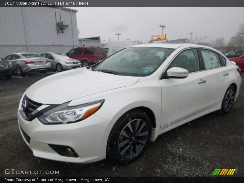 Pearl White / Beige 2017 Nissan Altima 2.5 SL