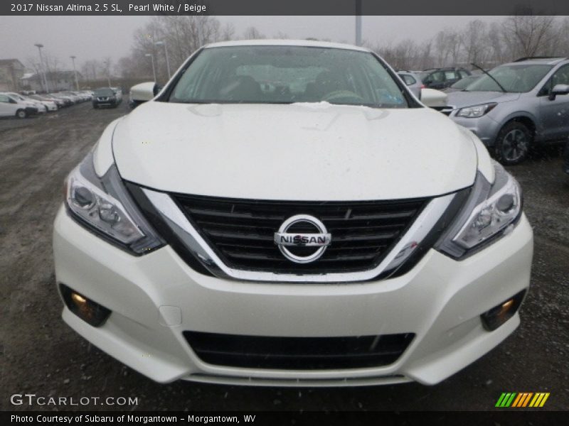 Pearl White / Beige 2017 Nissan Altima 2.5 SL