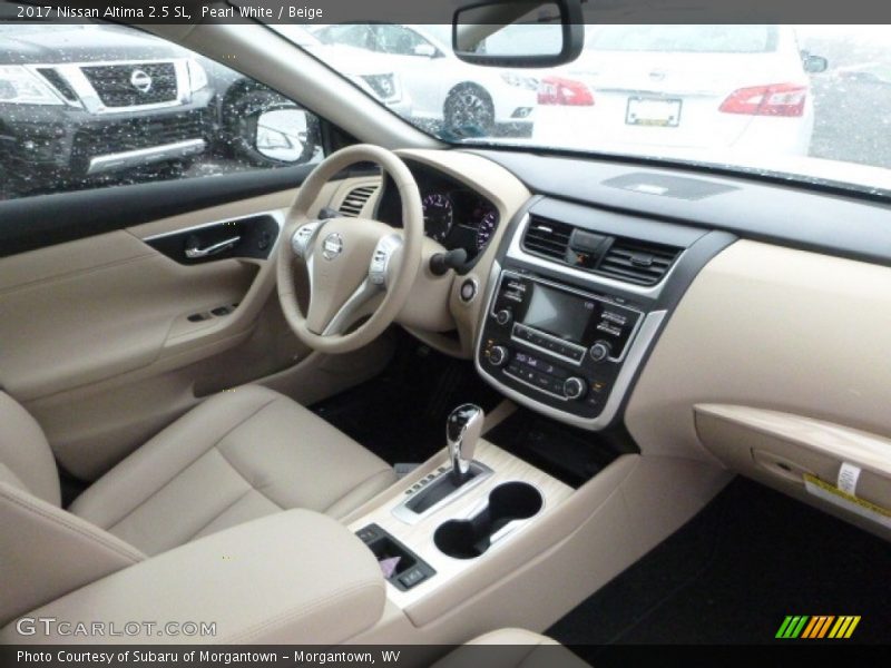 Pearl White / Beige 2017 Nissan Altima 2.5 SL