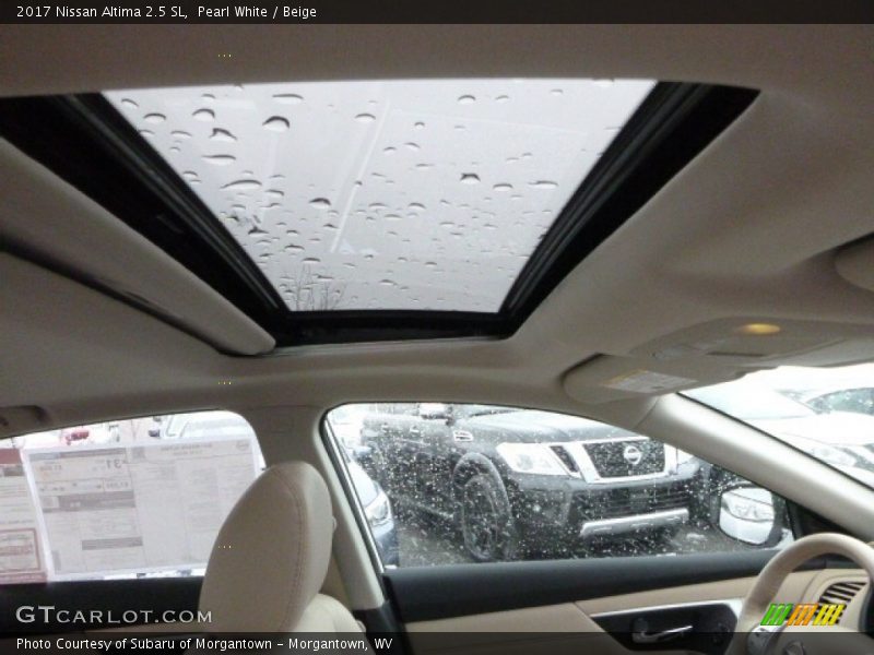 Pearl White / Beige 2017 Nissan Altima 2.5 SL