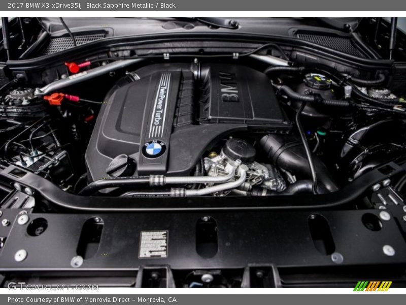  2017 X3 xDrive35i Engine - 3.0 Liter TwinPower Turbocharged DI DOHC 24-Valve VVT Inline 6 Cylinder