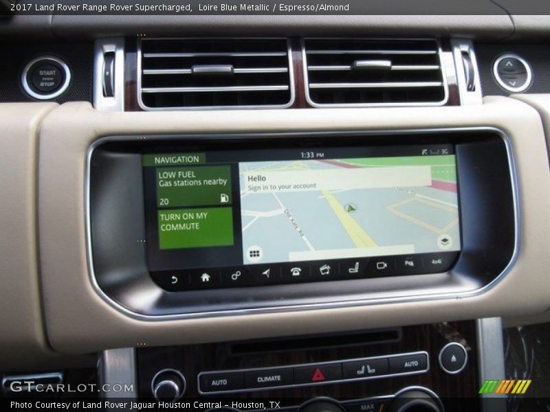 Loire Blue Metallic / Espresso/Almond 2017 Land Rover Range Rover Supercharged