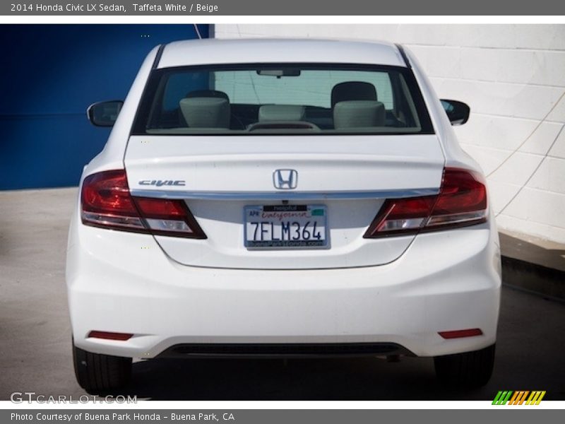 Taffeta White / Beige 2014 Honda Civic LX Sedan