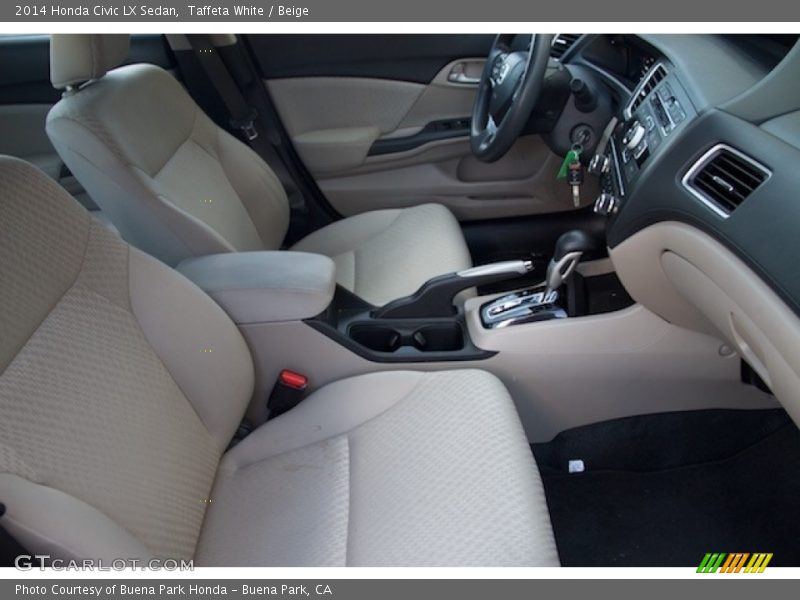Taffeta White / Beige 2014 Honda Civic LX Sedan