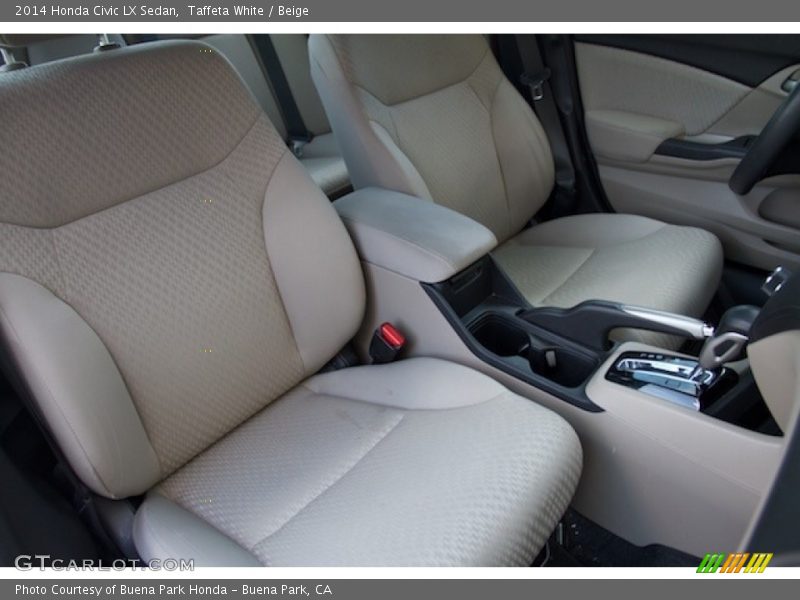 Taffeta White / Beige 2014 Honda Civic LX Sedan