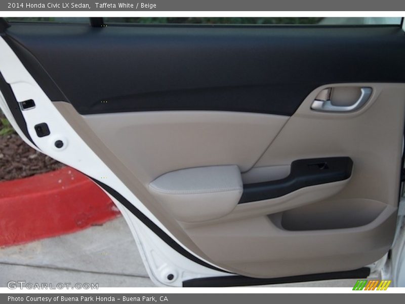 Taffeta White / Beige 2014 Honda Civic LX Sedan