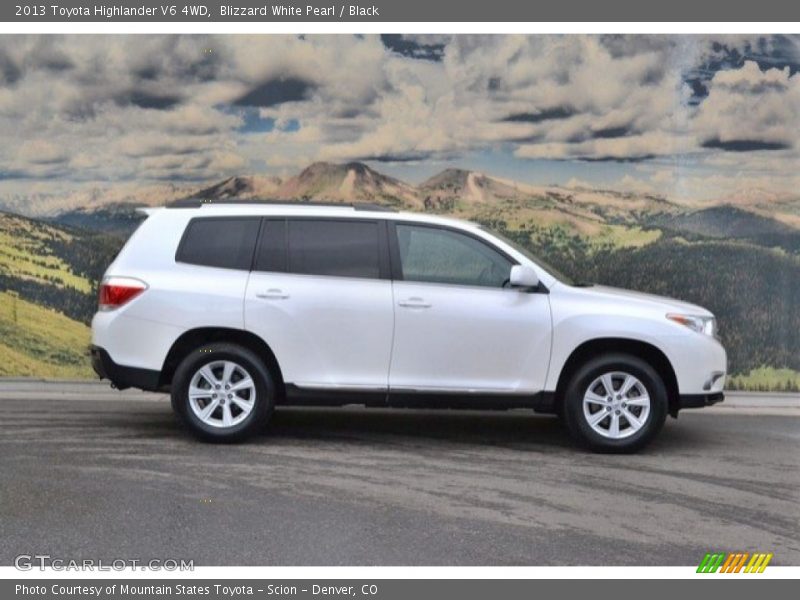 Blizzard White Pearl / Black 2013 Toyota Highlander V6 4WD