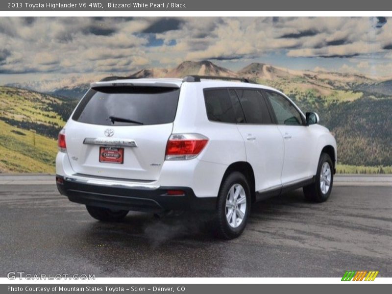 Blizzard White Pearl / Black 2013 Toyota Highlander V6 4WD