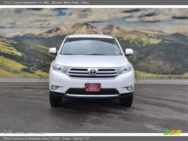 Blizzard White Pearl / Black 2013 Toyota Highlander V6 4WD