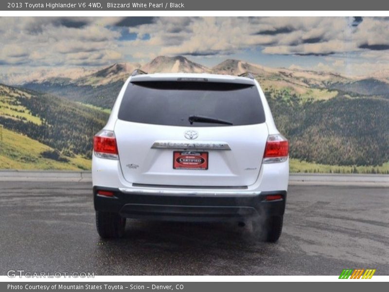 Blizzard White Pearl / Black 2013 Toyota Highlander V6 4WD