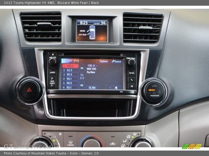 Blizzard White Pearl / Black 2013 Toyota Highlander V6 4WD