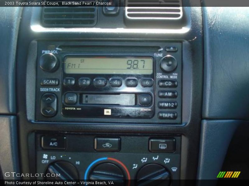 Black Sand Pearl / Charcoal 2003 Toyota Solara SE Coupe