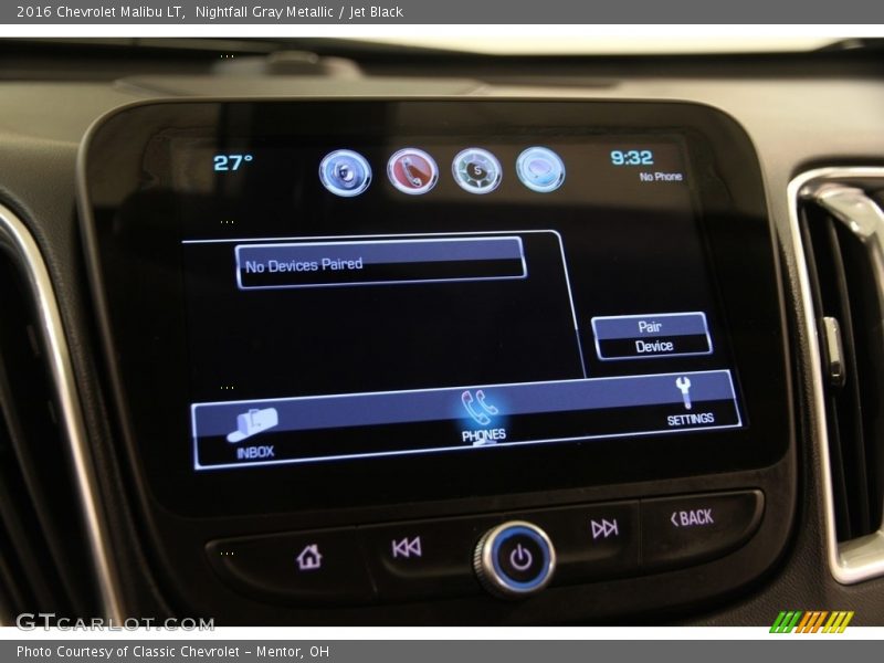 Nightfall Gray Metallic / Jet Black 2016 Chevrolet Malibu LT