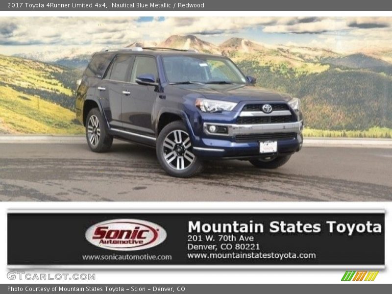 Nautical Blue Metallic / Redwood 2017 Toyota 4Runner Limited 4x4