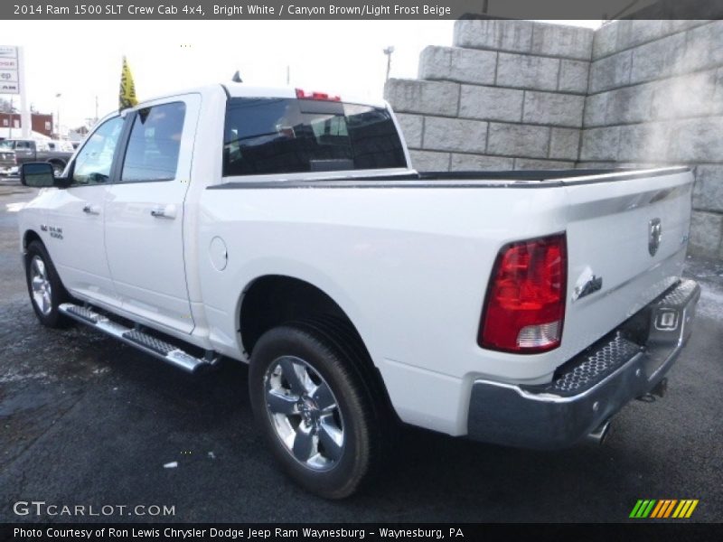 Bright White / Canyon Brown/Light Frost Beige 2014 Ram 1500 SLT Crew Cab 4x4