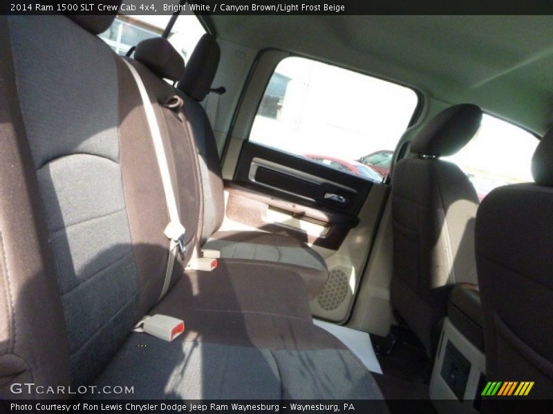 Bright White / Canyon Brown/Light Frost Beige 2014 Ram 1500 SLT Crew Cab 4x4