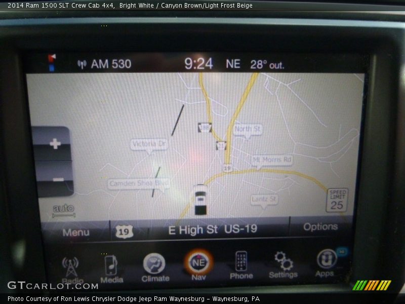 Bright White / Canyon Brown/Light Frost Beige 2014 Ram 1500 SLT Crew Cab 4x4