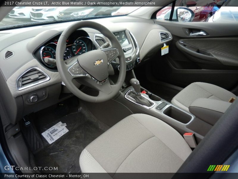Arctic Blue Metallic / Dark Atmosphere/Medium Atmosphere 2017 Chevrolet Cruze LT