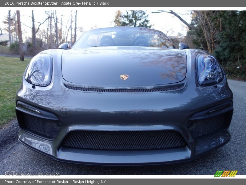 Agate Grey Metallic / Black 2016 Porsche Boxster Spyder