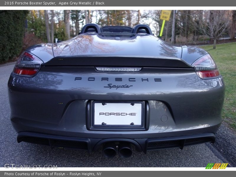 Agate Grey Metallic / Black 2016 Porsche Boxster Spyder