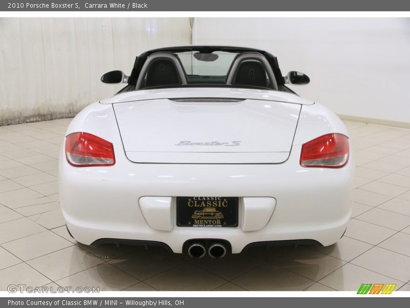 Carrara White / Black 2010 Porsche Boxster S