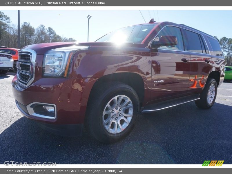 Crimson Red Tintcoat / Cocoa/Dune 2016 GMC Yukon SLT