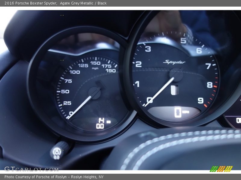 Agate Grey Metallic / Black 2016 Porsche Boxster Spyder
