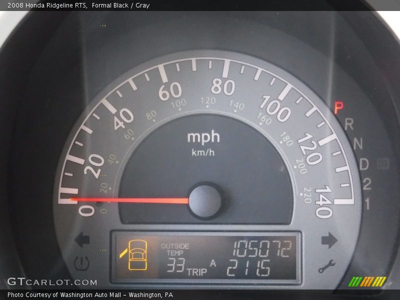 Formal Black / Gray 2008 Honda Ridgeline RTS