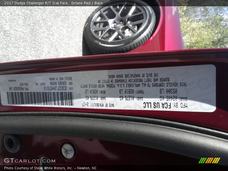 Octane Red / Black 2017 Dodge Challenger R/T Scat Pack