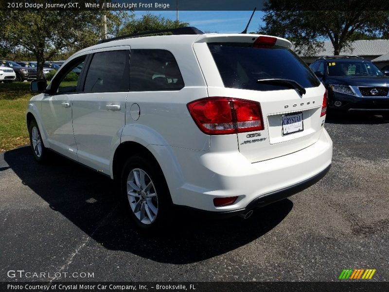 White / Black/Light Frost Beige 2016 Dodge Journey SXT