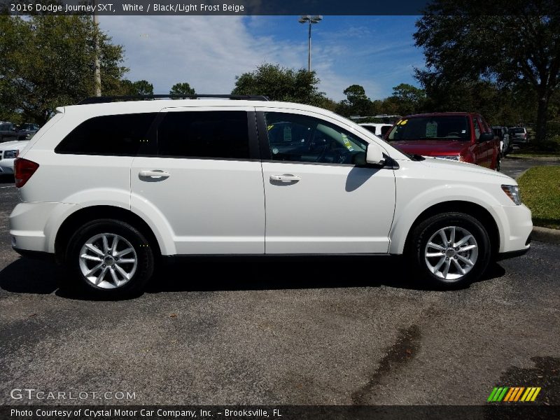 White / Black/Light Frost Beige 2016 Dodge Journey SXT