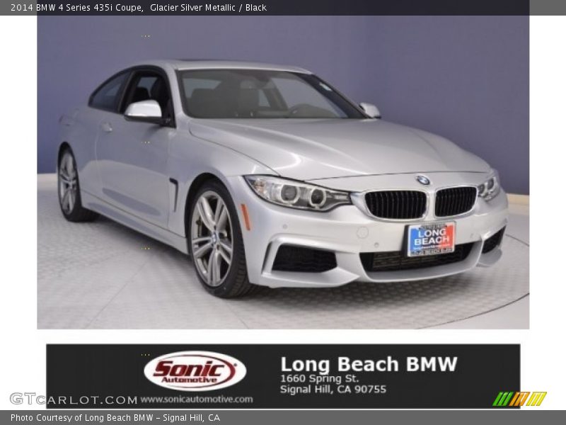 Glacier Silver Metallic / Black 2014 BMW 4 Series 435i Coupe