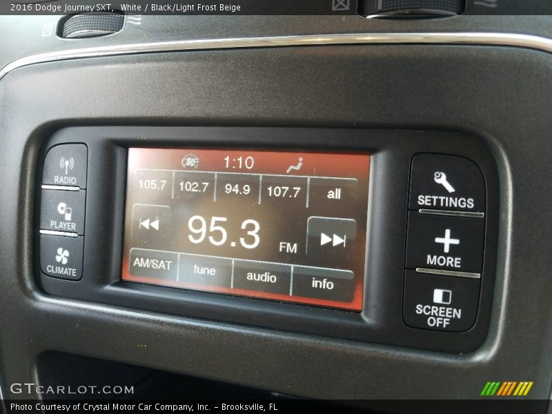 White / Black/Light Frost Beige 2016 Dodge Journey SXT