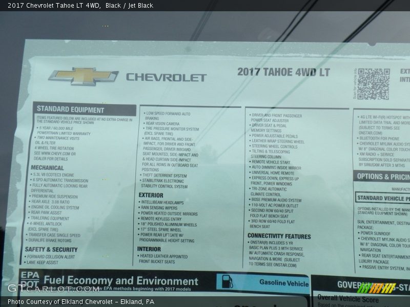 Black / Jet Black 2017 Chevrolet Tahoe LT 4WD