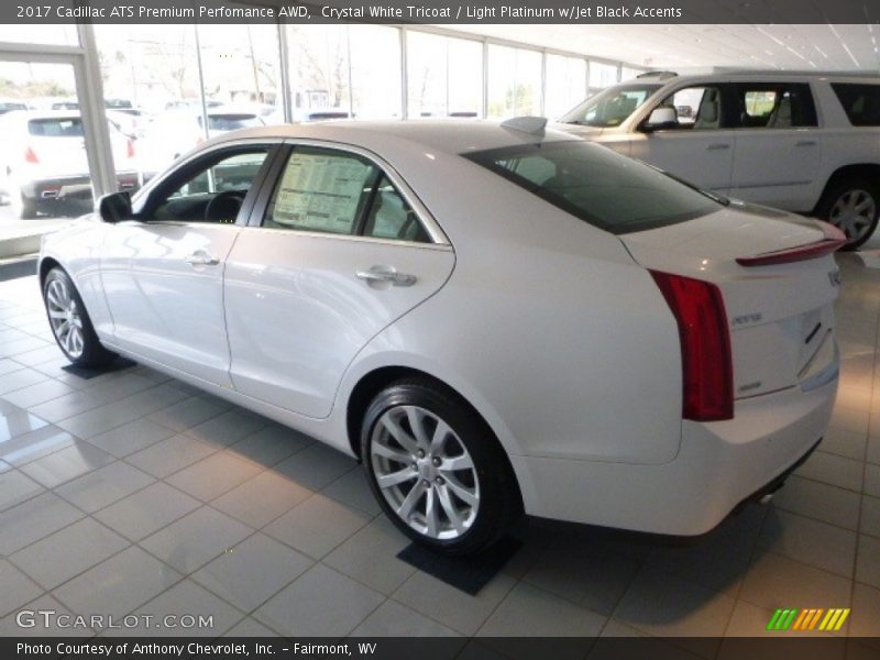 Crystal White Tricoat / Light Platinum w/Jet Black Accents 2017 Cadillac ATS Premium Perfomance AWD