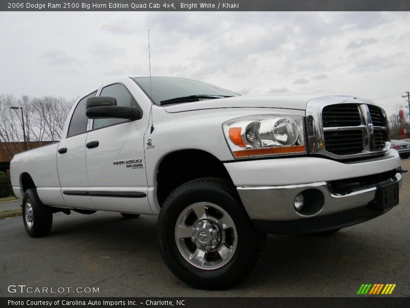 Bright White / Khaki 2006 Dodge Ram 2500 Big Horn Edition Quad Cab 4x4