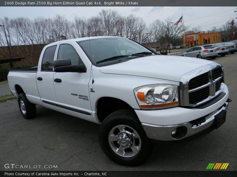 Bright White / Khaki 2006 Dodge Ram 2500 Big Horn Edition Quad Cab 4x4