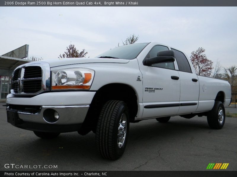 Bright White / Khaki 2006 Dodge Ram 2500 Big Horn Edition Quad Cab 4x4