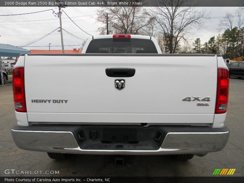 Bright White / Khaki 2006 Dodge Ram 2500 Big Horn Edition Quad Cab 4x4
