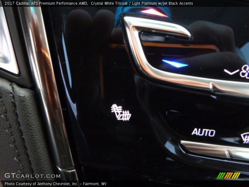 Crystal White Tricoat / Light Platinum w/Jet Black Accents 2017 Cadillac ATS Premium Perfomance AWD