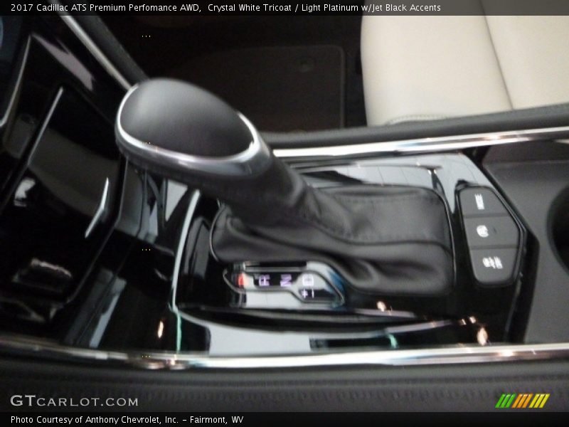 Crystal White Tricoat / Light Platinum w/Jet Black Accents 2017 Cadillac ATS Premium Perfomance AWD