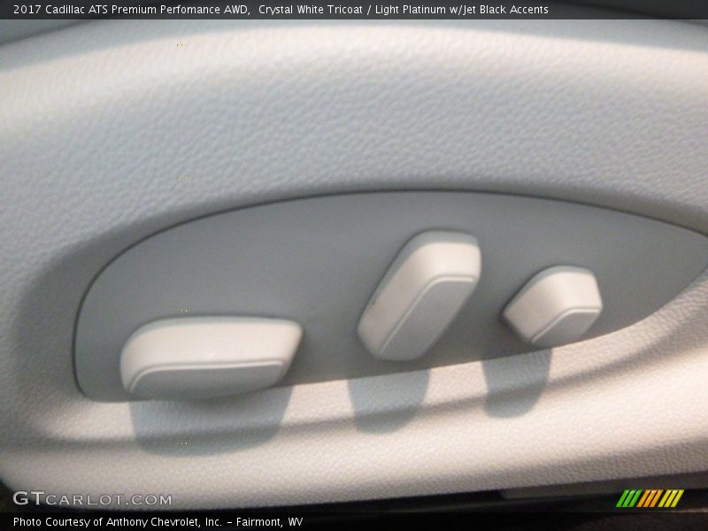 Crystal White Tricoat / Light Platinum w/Jet Black Accents 2017 Cadillac ATS Premium Perfomance AWD